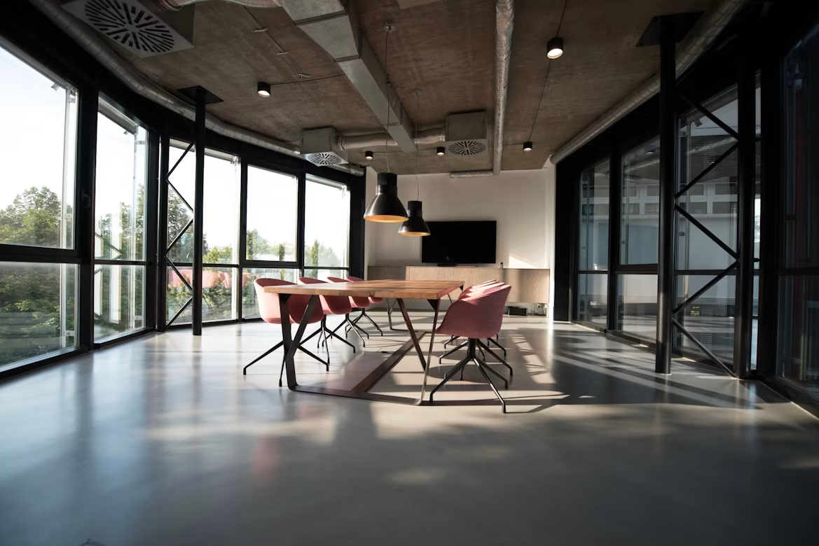 Corporate meeting in a modern boardroom